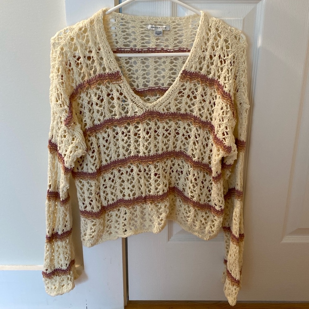 American Eagle striped women’s boho sweater - Picture 1 of 5